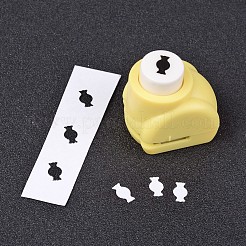 スクラップブッキングとペーパークラフト用のランダムな単色またはランダムな混合色のミニプラスチッククラフトペーパーパンチセット  ペーパーシェイパー  キャンディ  33x26x32mm&nbsp;LS-AJEW-L051-04