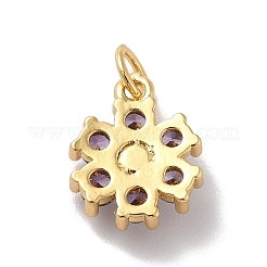 Rack Plating Brass Micro Pave Cubic Zirconia Charms&nbsp;KK-A160-22J-G