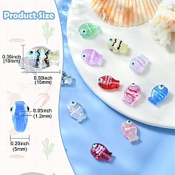 14Pcs 14 Colors Glass Beads&nbsp;LAMP-CJ0002-11