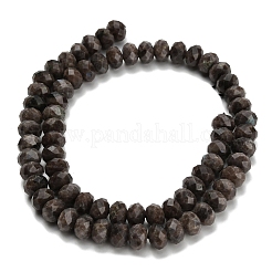 天然のコーヒージャスパービーズ連売り  多面カット  ロンデル  8x5.5mm  穴：1.2mm  約69個/連  15.16''（38.5センチメートル）&nbsp;G-Z111-A52