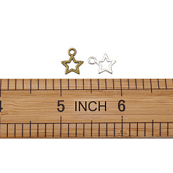 合金チャーム  スター  ミックスカラー  12x9.5~10x1.5mm  穴：1.5~2mm  4色  100個/カラー  400個/セット&nbsp;PALLOY-CD0001-03