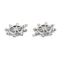 変色しない316サージカルステンレスペンダント  セーリングプレート  ステンレス鋼色  24x21x3mm  穴：1mm&nbsp;STAS-C026-26P
