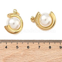 304 Stainless Steel & ABS Plastic Imitation Pearl Pendants&nbsp;STAS-C172-11G
