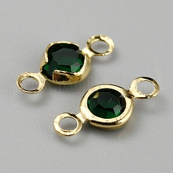 Brass Rhinestone Connector Charms&nbsp;RB-WH0001-08F