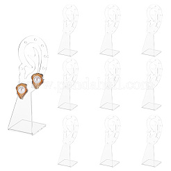 Transparent Acrylic Slant Back Earring Display Stands&nbsp;EDIS-WH0035-07A