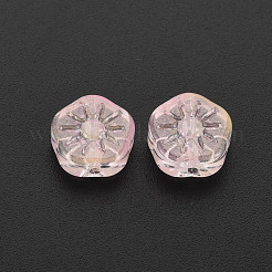 Two Tone Transparent Spray Painted Glass Beads&nbsp;GLAA-T022-23-C03