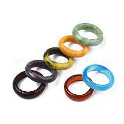 Natural & Synthetic Mixed Stone Plain Band Ring for Women&nbsp;X-G-N0326-99