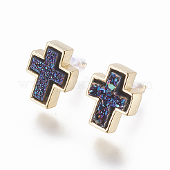 Brass Stud Earrings&nbsp;EJEW-J098-H