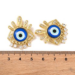 Rack Plating Brass Micro Pave Cubic Zirconia Pendants&nbsp;KK-H486-22G-04