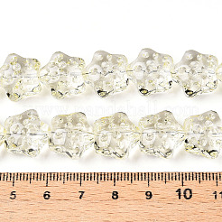 透明ガラスビーズ連売り  スター  淡いチソウ  14~14.5x15x9~9.5mm  穴：1mm  約45個/連  24.80~26.1''（63~65.25センチメートル）&nbsp;GLAA-T023-12B