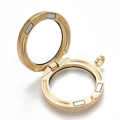 Alloy Magnetic Locket Pendants&nbsp;PALLOY-T052-23G