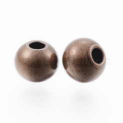 304ステンレススチールビーズ  ラウンド  赤銅鉱  3x2.5mm  穴：1.1mm&nbsp;STAS-H394-3mm-15R