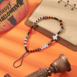 Halloween Glass Beaded Mobile Straps&nbsp;HJEW-TA00004