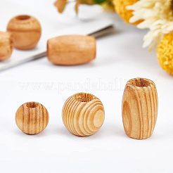 60Pcs 3 Style Wooden Beads&nbsp;WOOD-OC0001-93