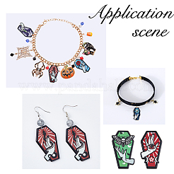 16Pcs 8 Styles Opaque Printed Acrylic Pendants&nbsp;SACR-HY0001-04