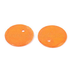 Spray Painted Natural Capiz Shell Disc Charms&nbsp;BSHE-T014-02B