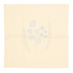 DIY刺繡セット  模造竹刺繡フレームを含む  鉄製ピン  刺繡布  綿のカラフルな刺繡糸  花柄  30x30x0.05cm&nbsp;DIY-P021-C02