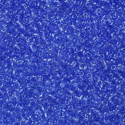 ガラスシードビーズ  トランスペアレント  ラウンド  ライトブルー  12/0  2mm  穴：1mm  約2000粒/30g&nbsp;X2-SEED-A004-2mm-6