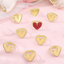 8Pcs 304 Stainless Steel Open Cuff Ring Findings&nbsp;STAS-BBC0010-11A