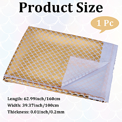 Polyester Fish Scale Fabric&nbsp;DIY-WH20063-038D