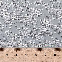 MIYUKIラウンドロカイユビーズ  日本製シードビーズ  （rr420)ホワイトパールセイロン  15/0  1.5mm  穴：0.7mm  約5555PCS /ボトル  10 G /ボトル&nbsp;SEED-JP0010-RR0420