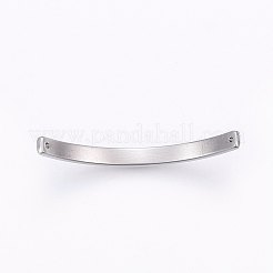変色しにくい304ステンレススチールリンクコネクター  曲線矩形  ステンレス鋼色  43x4x2mm  穴：1.2mm&nbsp;STAS-I094-39P