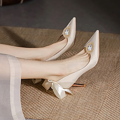 4Pcs Brass Rhinestone Shoe Decorations&nbsp;FIND-MA0001-02A