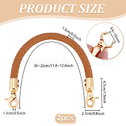 PU Imitation Leather Braided Bag Handles&nbsp;DIY-WH0366-41B