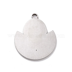 Non-Tarnish 304 Stainless Steel Pendant Cabochon Settings&nbsp;STAS-E169-18P