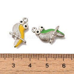 合金エナメルチャーム  プラチナ  鳥のチャーム  ミックスカラー  20x13x3mm  穴：1.4mm&nbsp;FIND-C065-03P