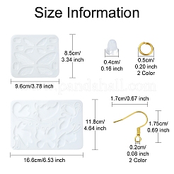 DIY Butterfly Charm Pendant Silicone Molds for DIY Earring Making&nbsp;DIY-YW0009-43
