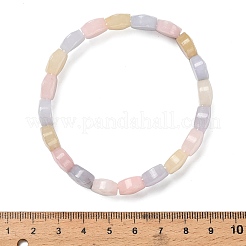 Oval Natural Malaysia Jade Beaded Stretch Bracelets&nbsp;G-P589-02A-02