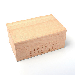木製のレザースタンプツール  収納ボックスオーガナイザー  文字付き  バリーウッド  175x110x80mm  穴：8mm&nbsp;OBOX-WH0010-01A