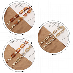 2Pcs 2 Colors Acrylic Cable Chain Bag Handles&nbsp;FIND-WR0007-64