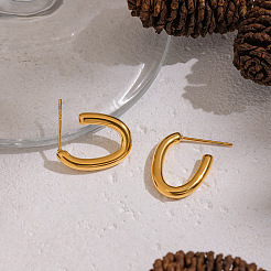 U-Shaped 304 Stainless Steel Stud Earrings&nbsp;QT1694