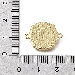フラットラウンド型の真鍮とアクリル製のコネクターチャーム  聖母マリアの模様  16KGP本金メッキ  サドルブラウン  16x20.5x3mm  穴：1.2mm&nbsp;KK-G602-12A-04