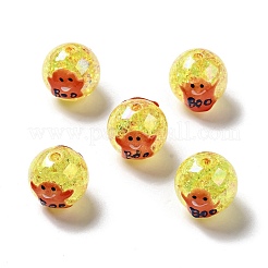 AB Color Transparent Crackle Acrylic Round Beads&nbsp;LS-OACR-A013-03C