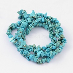 Dyed Natural White Jade Chip Beads&nbsp;G-R192-06