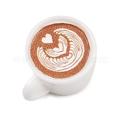オペーク樹脂カボション  心のこもったコーヒー  ペルー  18x24x13mm&nbsp;CRES-D328-01C