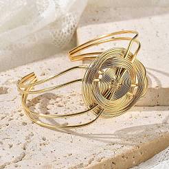 304 Stainless Steel Cuff Bangles for Women&nbsp;BJEW-Z091-05G-03