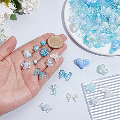 250Pcs 14 Styles Transparent Acrylic Beads&nbsp;TACR-PA0001-15