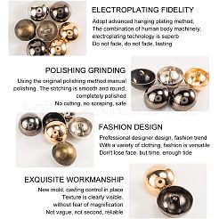 合金シャンクボタン  1穴  ドーム/ハーフラウンド  ミックスカラー  20x10mm  穴：1.5mm  40個/箱&nbsp;BUTT-NB0001-06