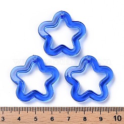 透明なアクリルビーズ  花  ミックスカラー  30x30.5x5mm  穴：1.8mm&nbsp;X-MACR-S373-24-B
