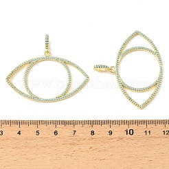 Brass Micro Pave Sky Blue Cubic Zirconia Pendants&nbsp;CU-CBA6938-06G-01