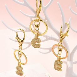 Brass Micro Pave Cubic Zirconia Keychain&nbsp;KEYC-YW00089-01
