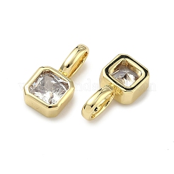 Brass Micro Pave Cubic Zirconia Charms&nbsp;KK-G555-21G-01