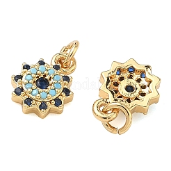 Brass Micro Pave Cubic Zirconia Pendants&nbsp;LS-KK-A291-30G