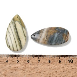 Natural Indian Green Line Jasper Pendants&nbsp;GG-CBAD7AB-02B