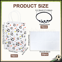 16Pcs Football Paper Bags&nbsp;DIY-PH0032-50