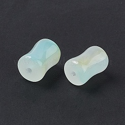 ガラス模造翡翠ビーズ  竹の棒  ミックスカラー  12x8.5~9mm  穴：1.5mm  約729個/1000g&nbsp;GLAA-P029-08